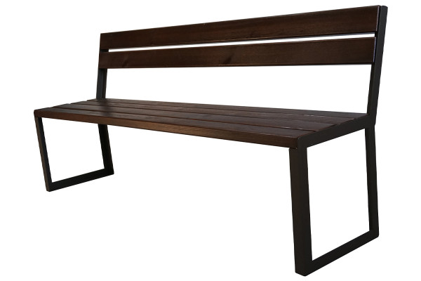 Kovová lavička LK-36, 150cm, Teak, Barevná