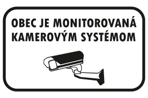 Značka Obec je monitorována kamerovým systémem
