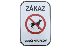 Značka Zákaz venčení psů, 200x300mm