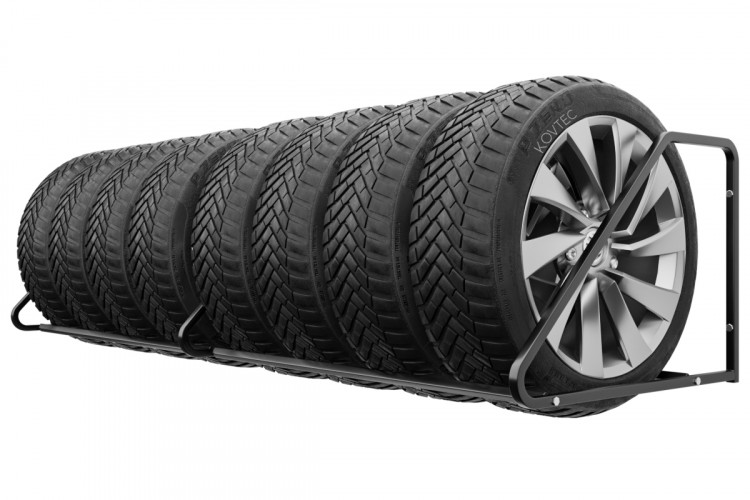Držák na pneumatiky 8 místný, 105 cm, černý