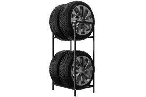 Regál na 4 pneumatiky 4x250, 50 cm, černý
